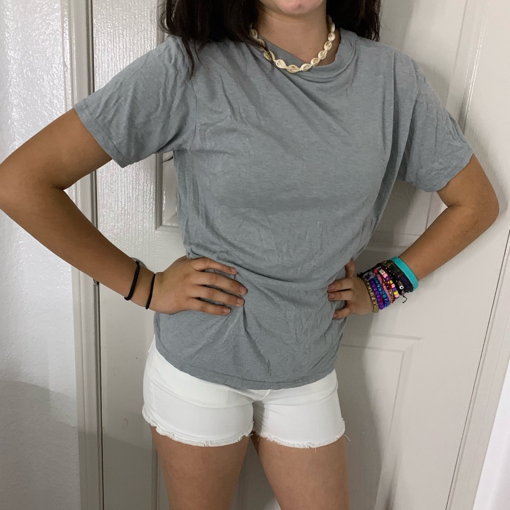Gray oversize shirt